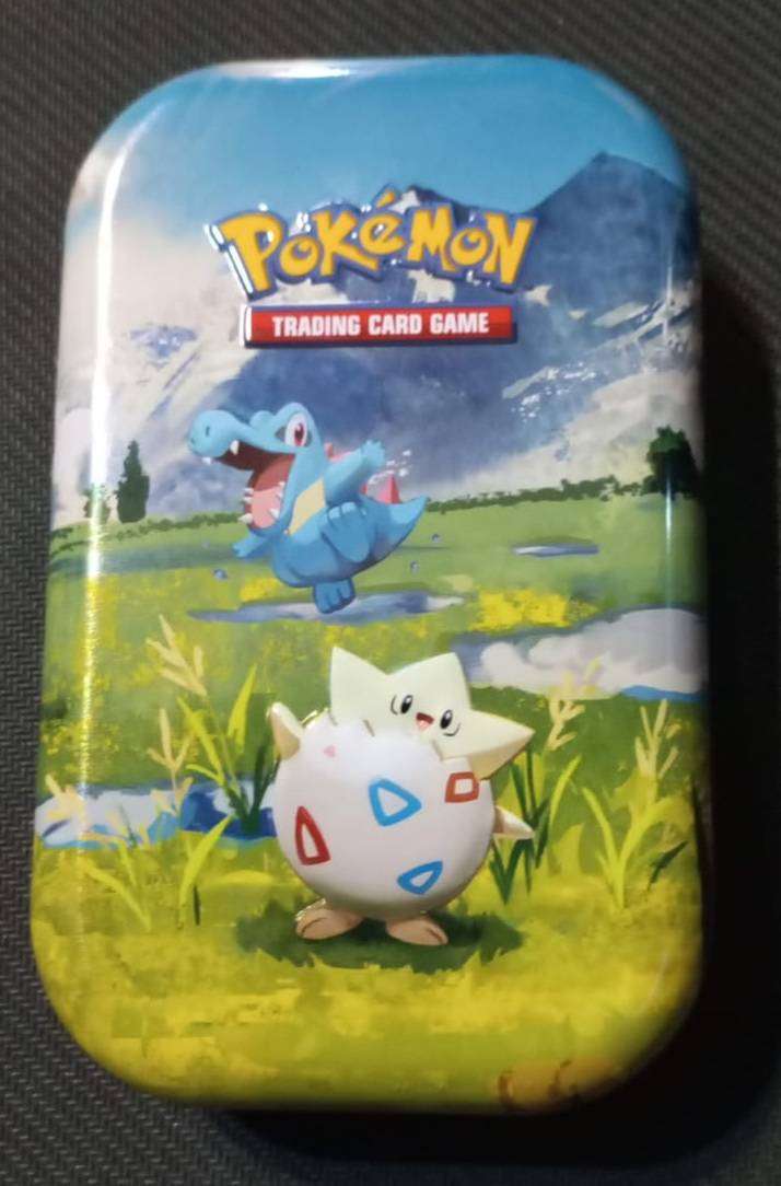 Empty Pokémon TCG Mini Tin featuring TOGEPI and TOTODILE Mega Evolution Ascended Heroes