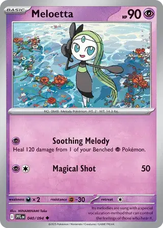 Meloetta 40/94  Pokemon TCG Mega Evolution Phantasmal Flames PFL EN Psychic 040/094