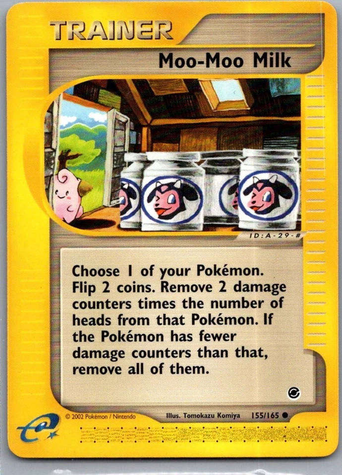 Moo-Moo Milk 155/165 Pokemon TCG E-Reade Expidition Trainer Miltank Clefairy