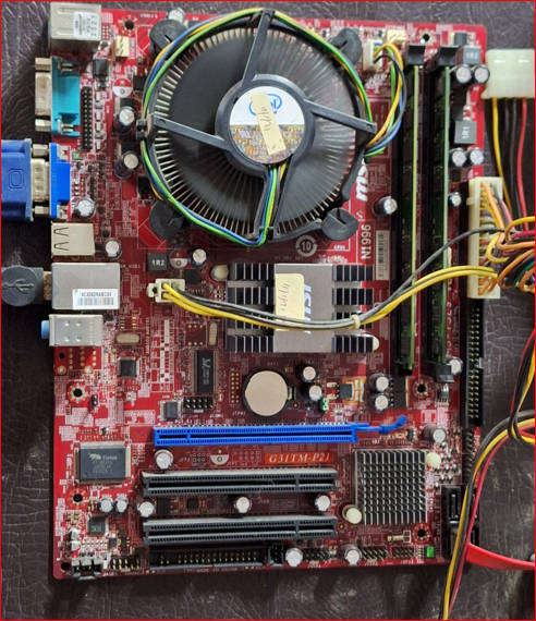 MSI motherboard, Intel Pentium Dual Core CPU & 2 x 2GB DDR2 Ram - working!!