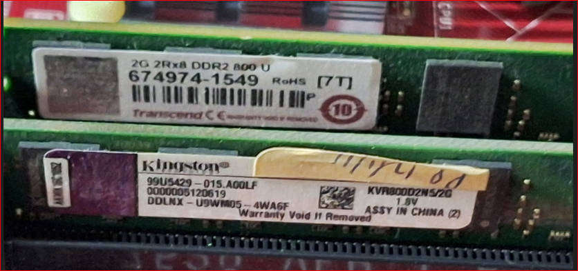 MSI motherboard, Intel Pentium Dual Core CPU & 2 x 2GB DDR2 Ram - working!!