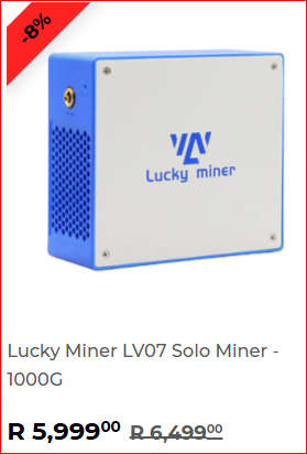 Bitcoins Miner 1TH/S Solo Miner LV07 SHA-256 Asic Chip Low Noise Lottery Crypto Miner 2.4G WiFi 25W