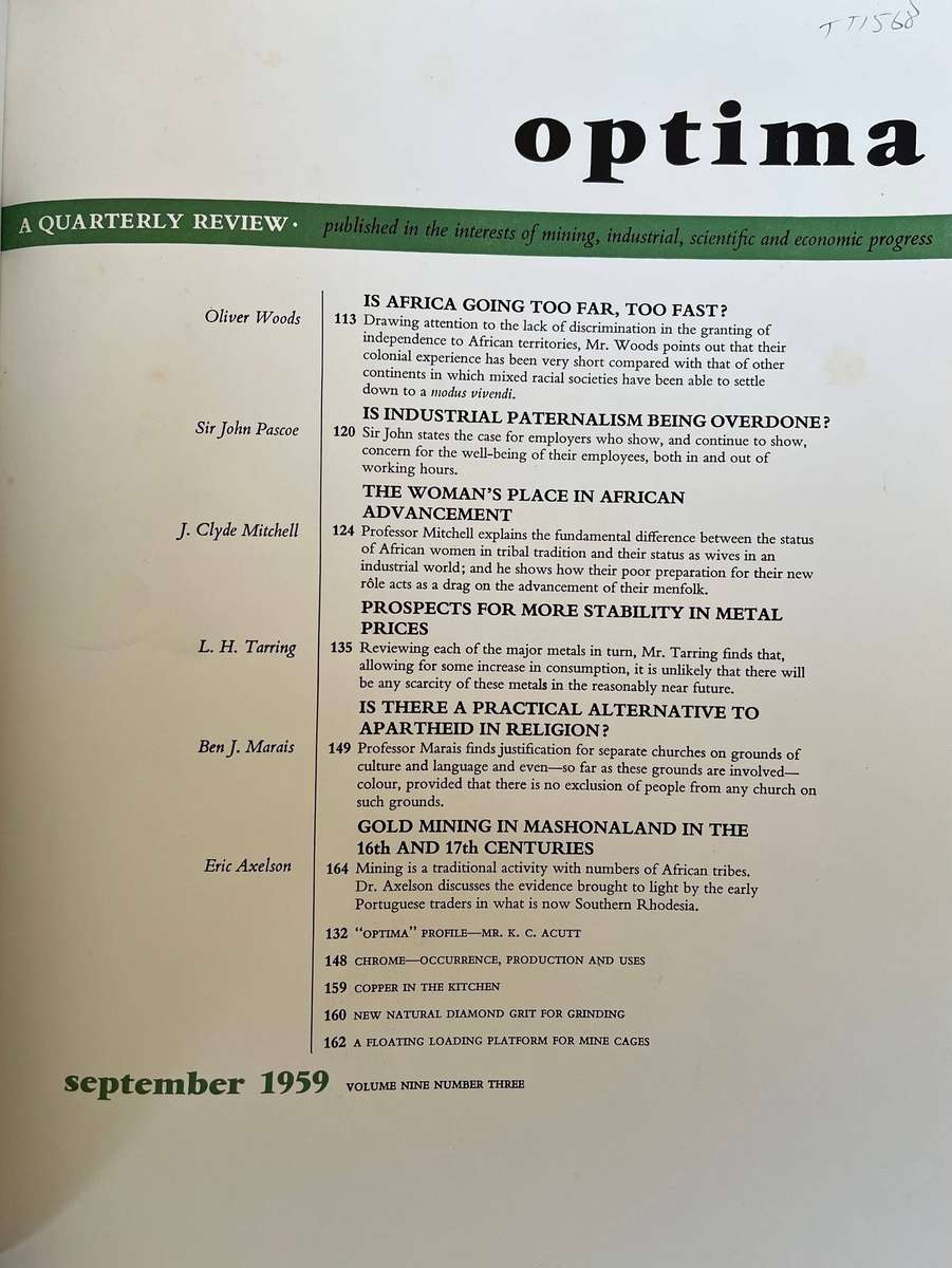 Optima September 1959