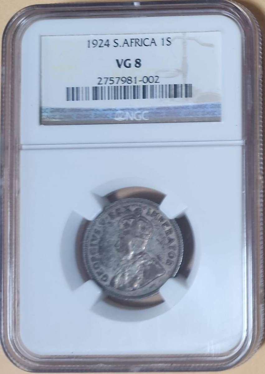 1924 1 Shilling - NGC Graded VG8