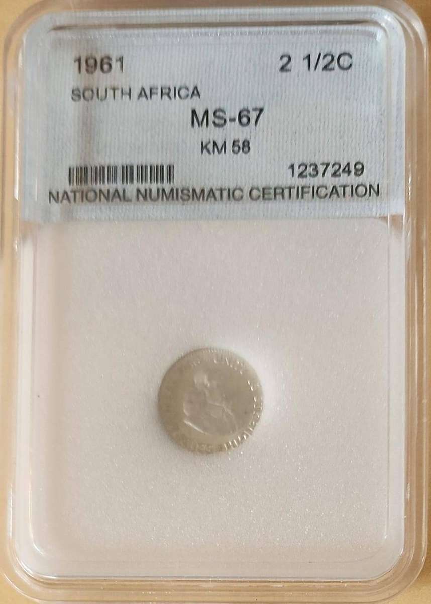 1961 2 1/2c - Graded MS67