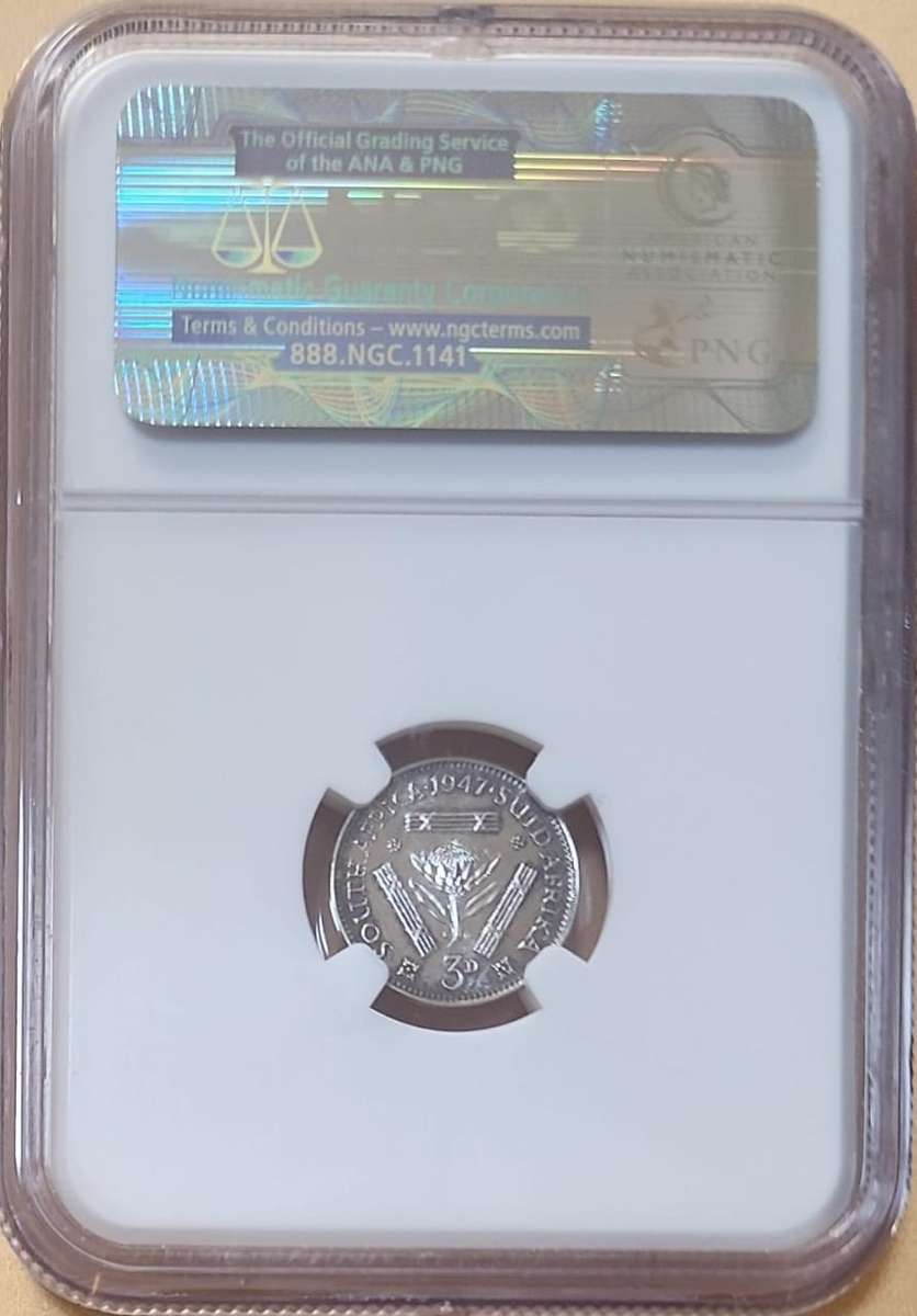 1947 Threepence PF62