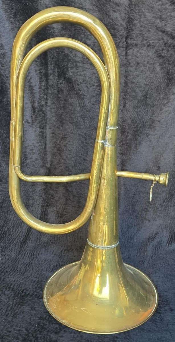Antique brass trumpet