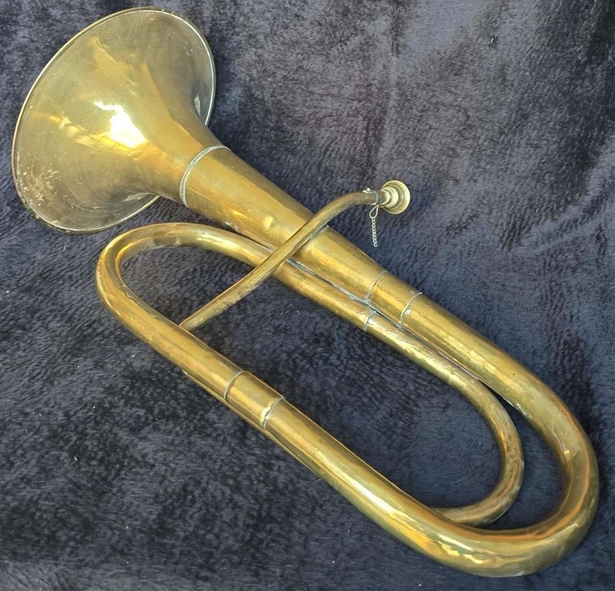 Antique brass trumpet