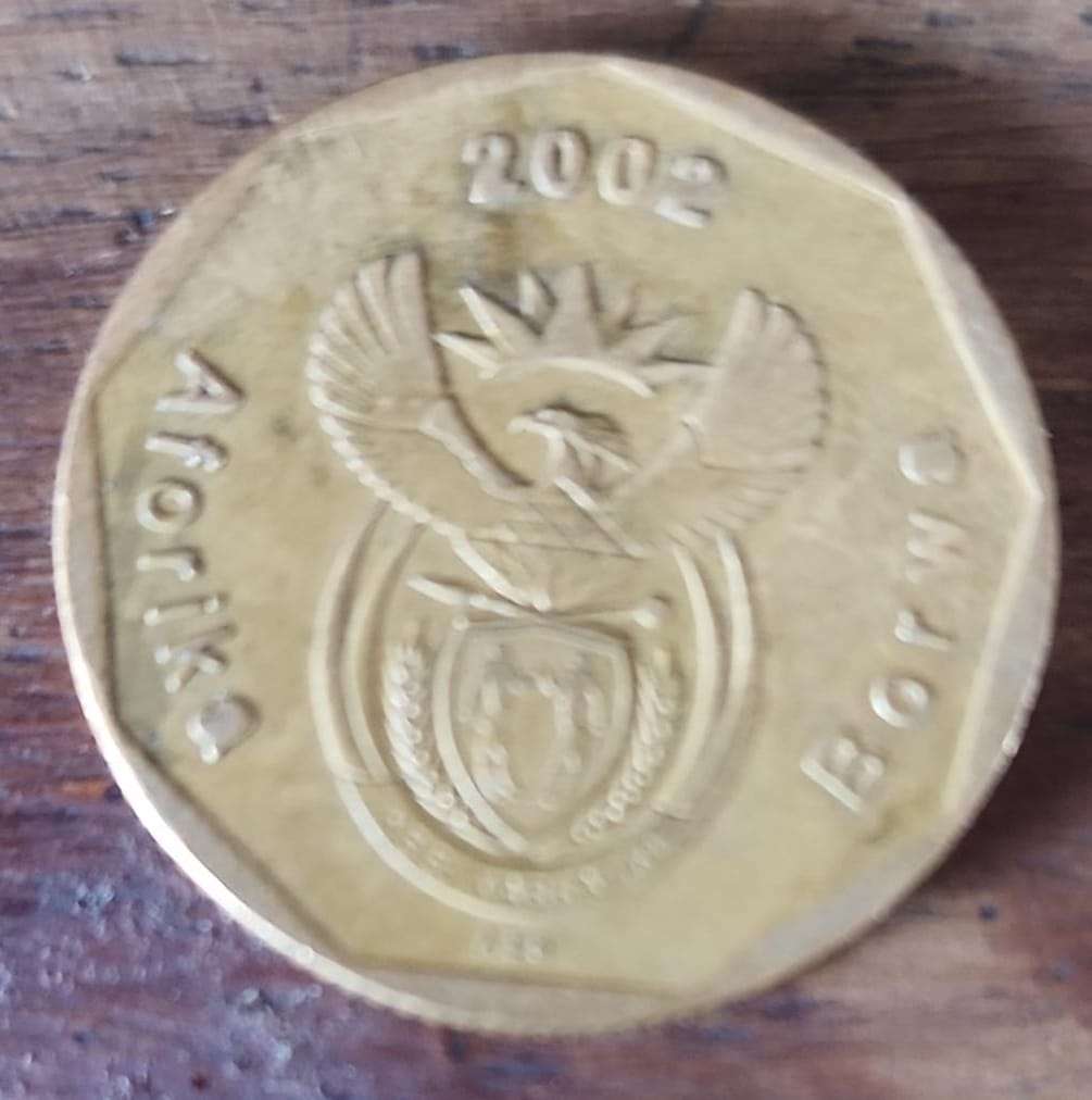 2002 RSA 50c Soccer - Borwa "a"s full filled & Arorika "a"s 70% filled