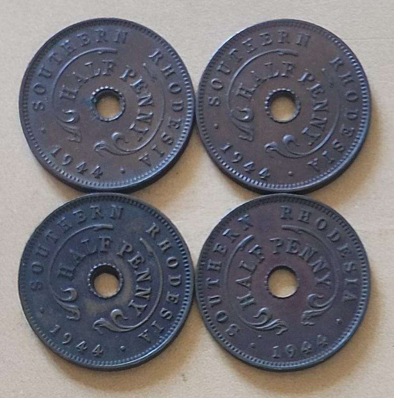 Southern Rhodesia Half Penny ~ 1944 ~ Bid per Coin