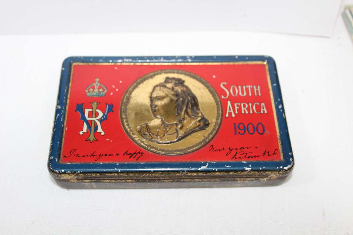 Boer War Xmas tin - the Rowntree one.....WITH CHOCOLATE!!!!