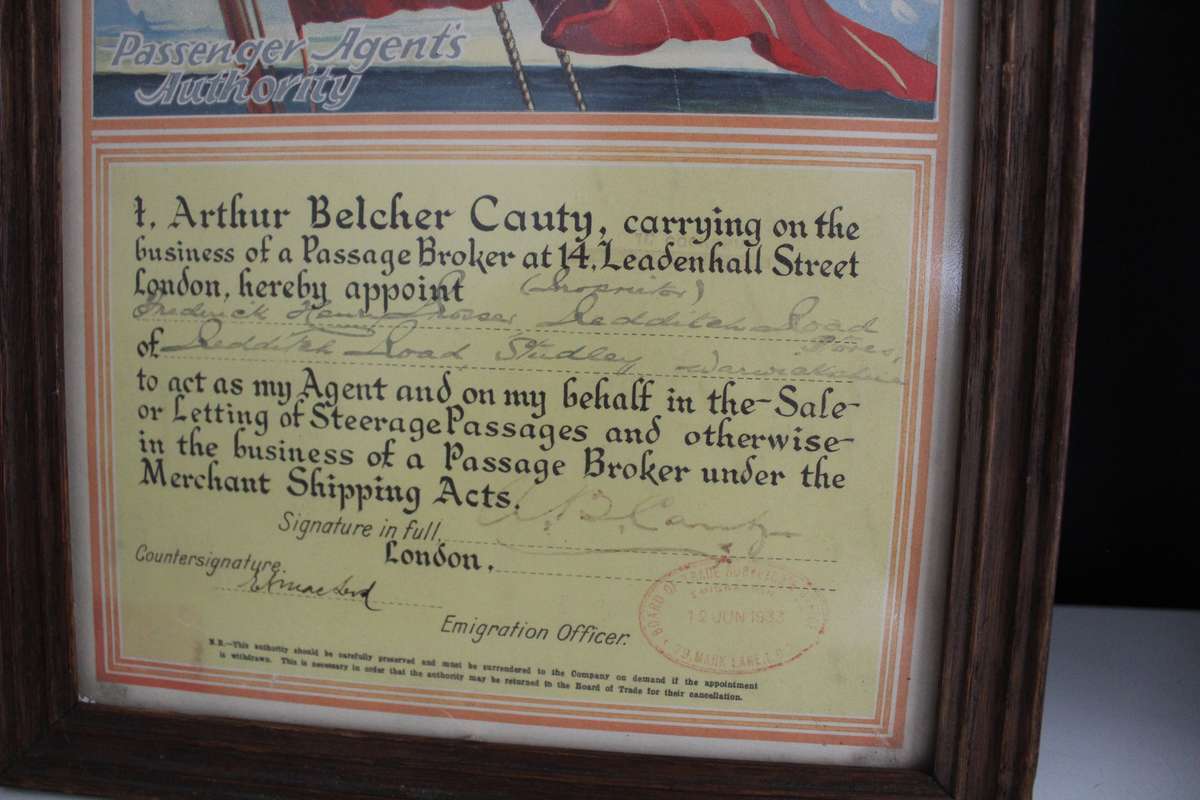 Shipping collectors......rare White Star Line authority.....see below.....