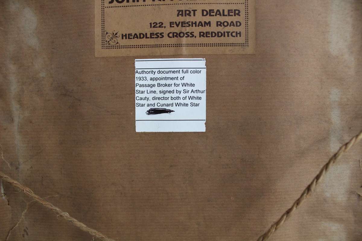 Shipping collectors......rare White Star Line authority.....see below.....