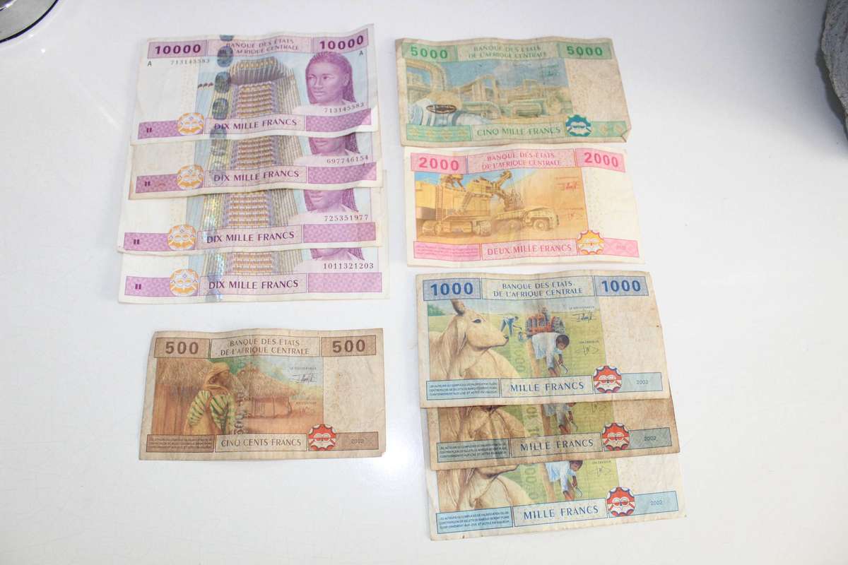 Central Africa banknotes x 10 - all for R 200!