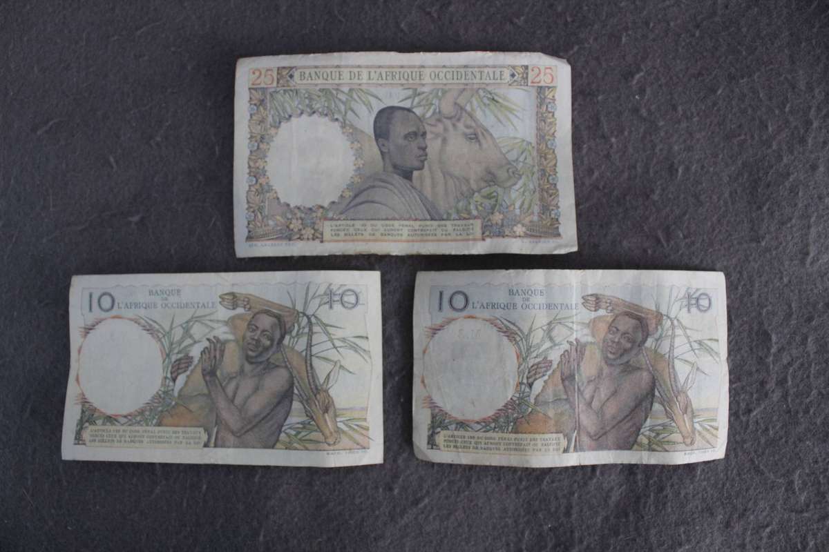 French West Africa notes - 1943 and 1946