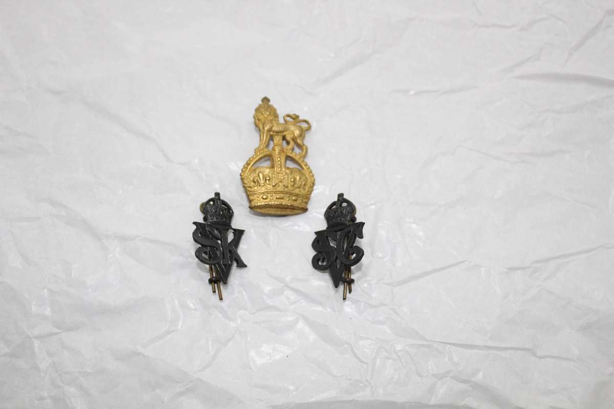 WW2  - incredible find - Staff Corps Volunteer Officers badges!