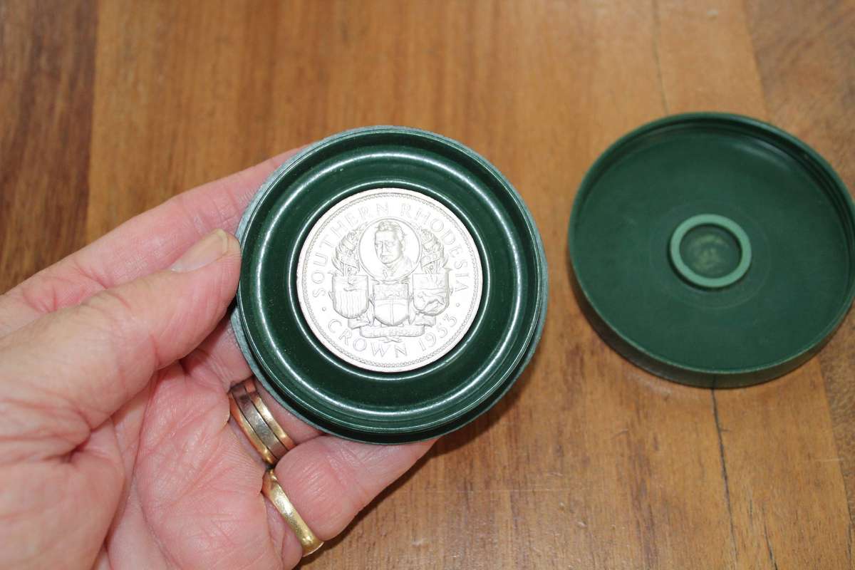 1953 Southern Rhodesia Silver Crown - in the case!