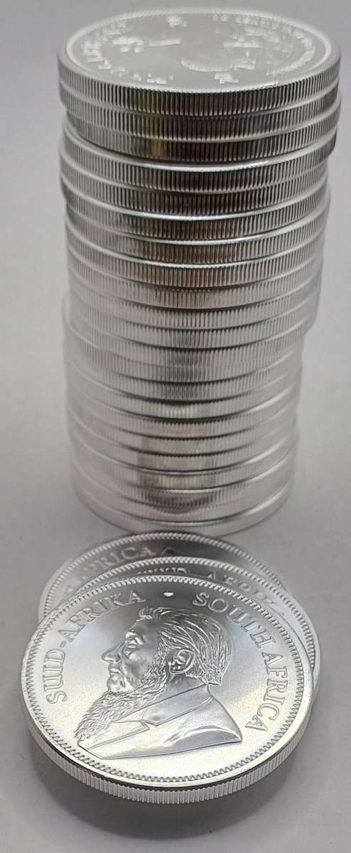 25x2021 Silver Kruger Rands 1oz .999 Silver Bid per coin