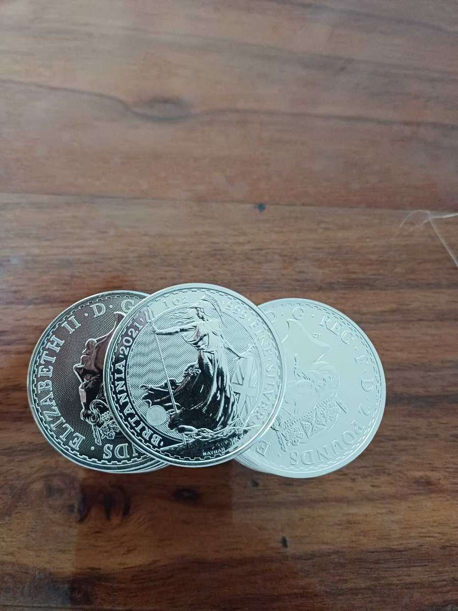 50x2021 1oz .999 silver 2012 2Pounds bid per coin