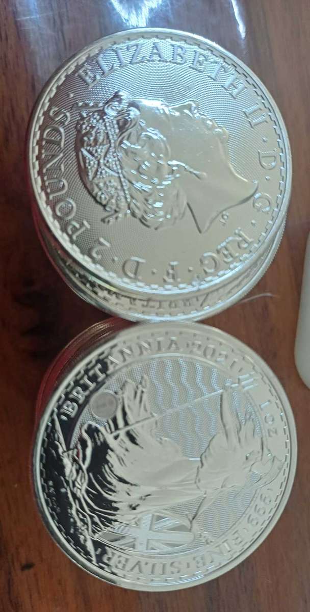 25 x1oz 2021 Silver 2Pounds Britannias BID PER COIN