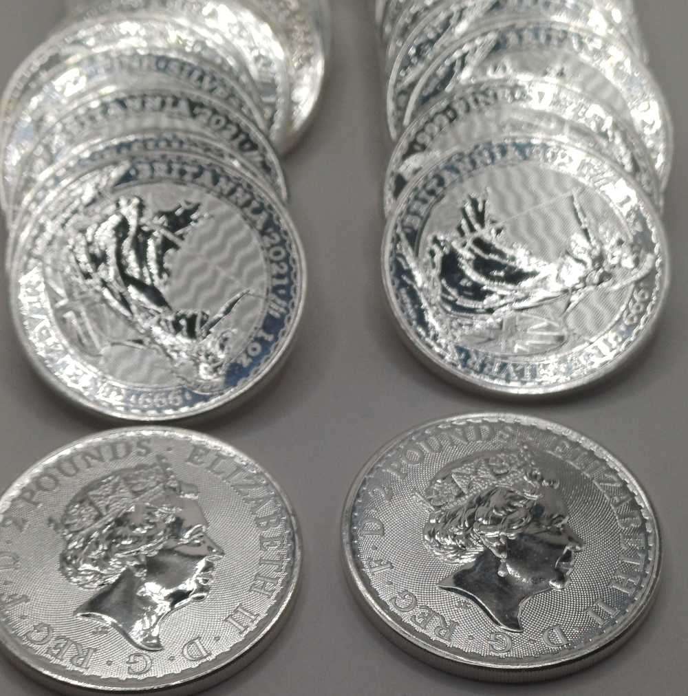 25x1oz .999 2021 Brittannias bid per coin