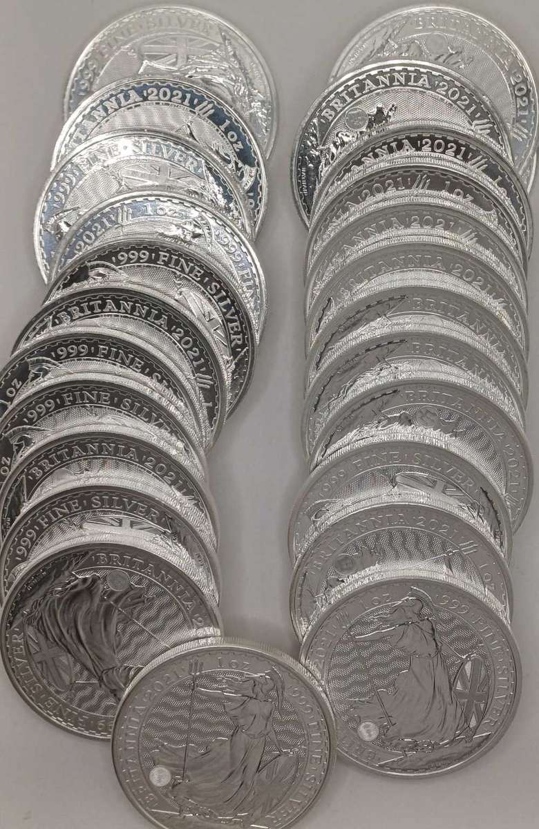 25x1oz .999 2021 Brittannias bid per coin