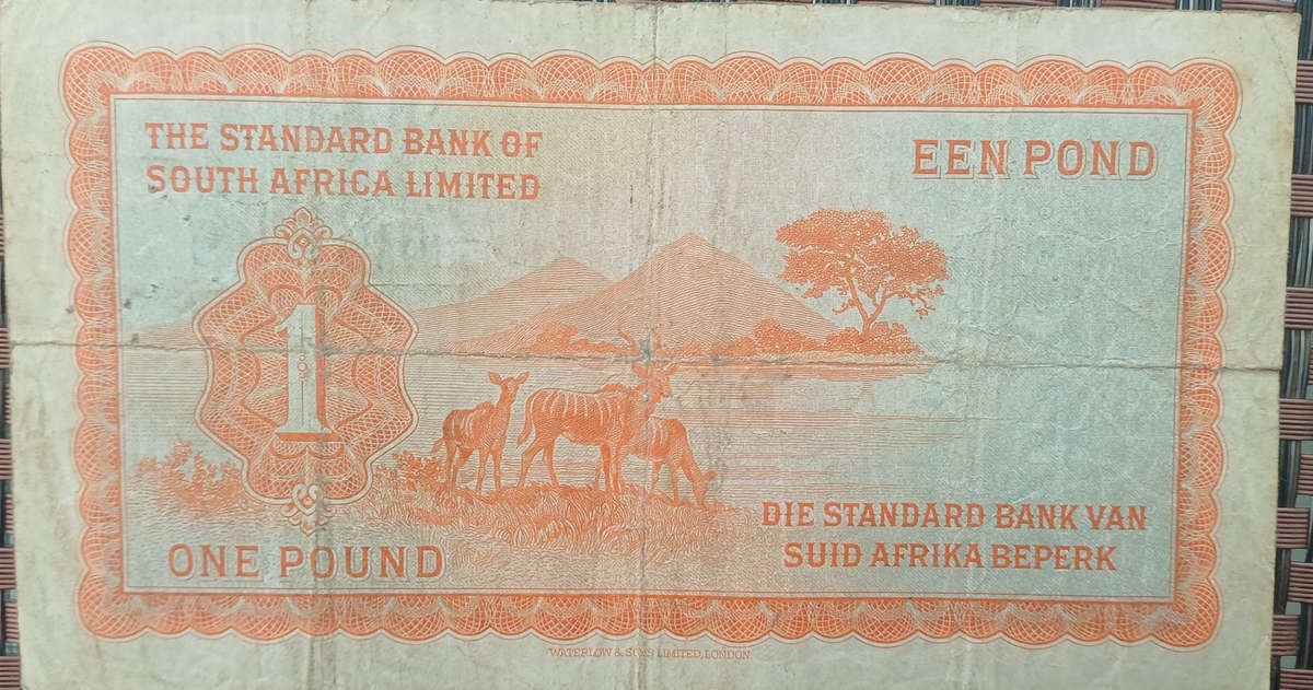 1937 Standard Bank of South Africa One Pound Note
