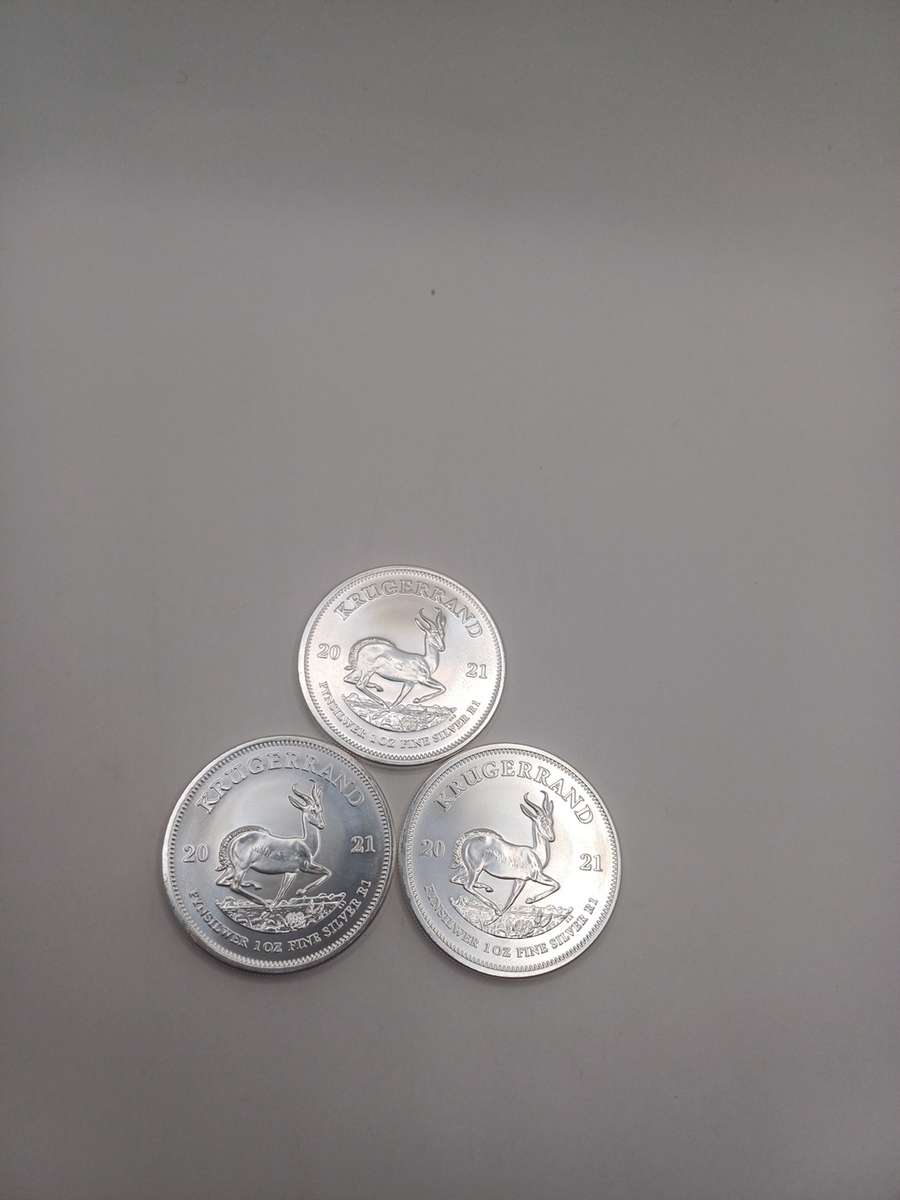 3 x2021 1oz Silver Krugerrands bid per coin