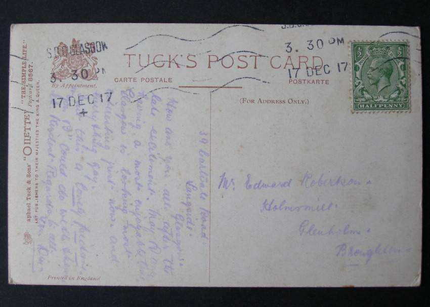 Tuck's Oilette POSTCARD - Making Hogs of Themselves 1917