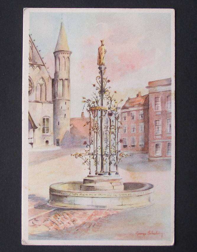 Vintage Artistic Dutch POSTCARD - Binnenhof, Den Haag