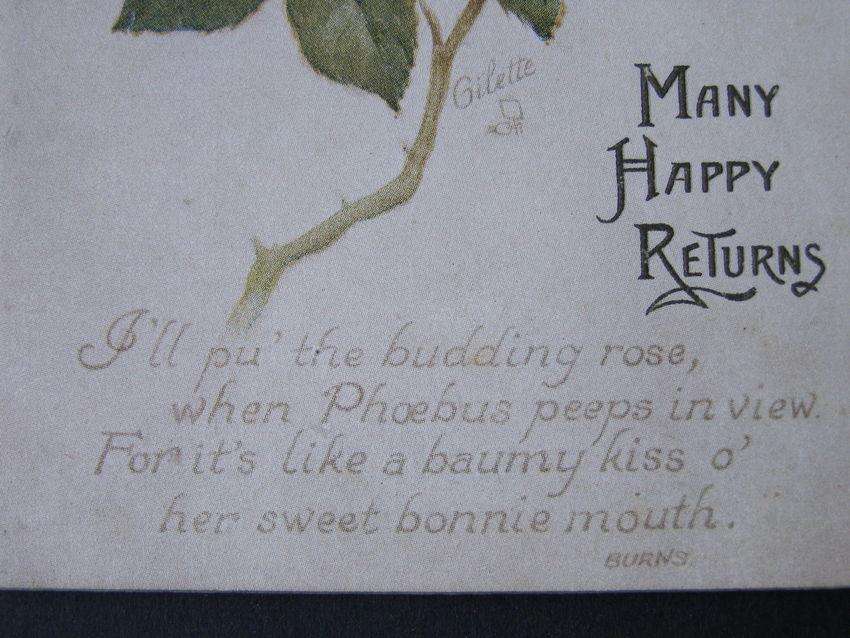 Tuck's Flower Faces POSTCARD - Many Happy Returns