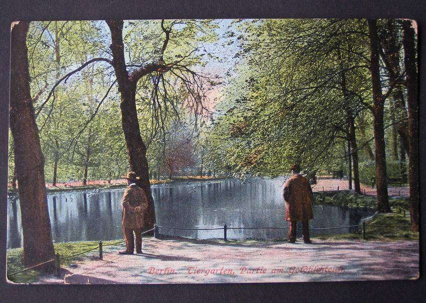Vintage German POSTCARD - Tiergarten, Berlin