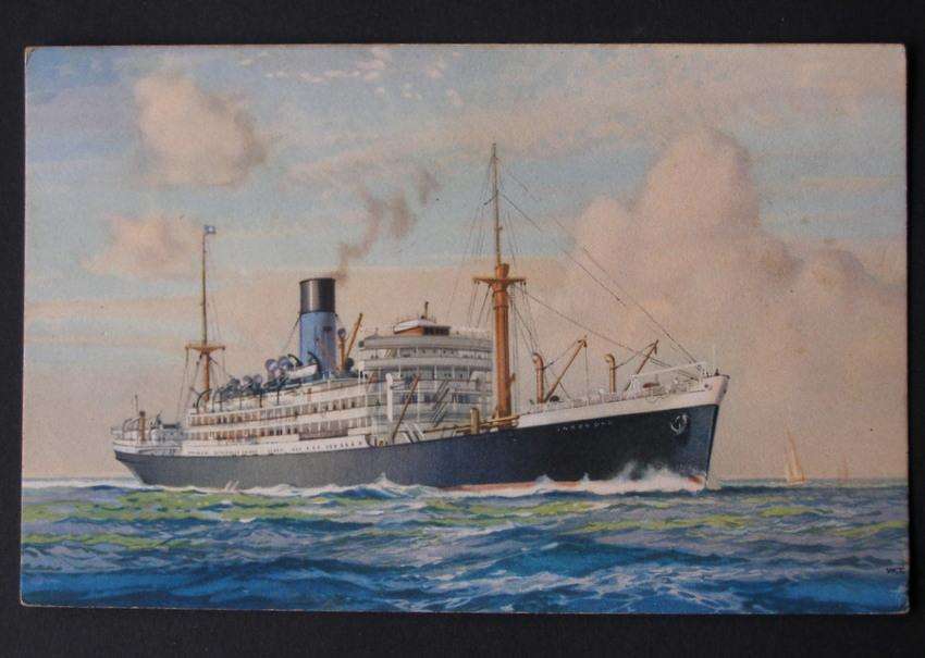 Blue Funnel Line Maritime POSTCARD - S.S. Sarpedon