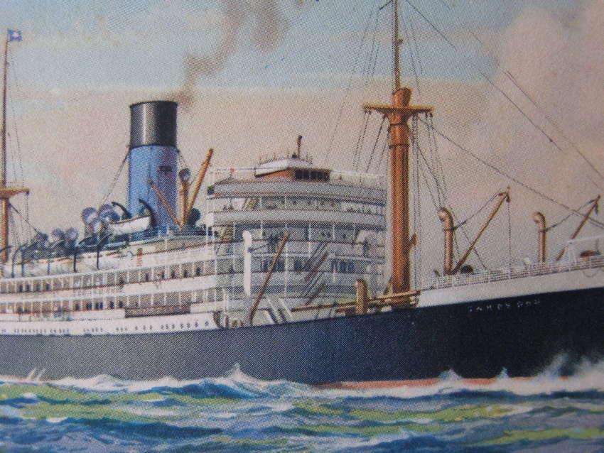Blue Funnel Line Maritime POSTCARD - S.S. Sarpedon