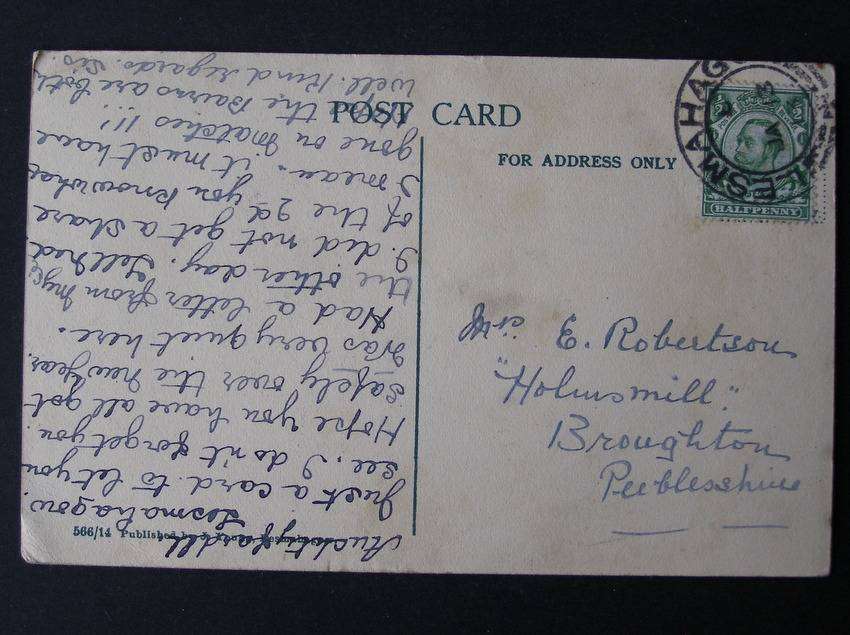 Vintage Scottish POSTCARD - Higher Grade School, Lesmahagow 1913