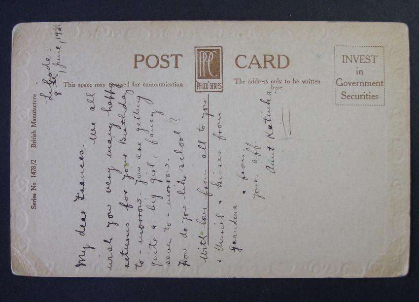 Philco Series POSTCARD - A Birthday Wish 1920