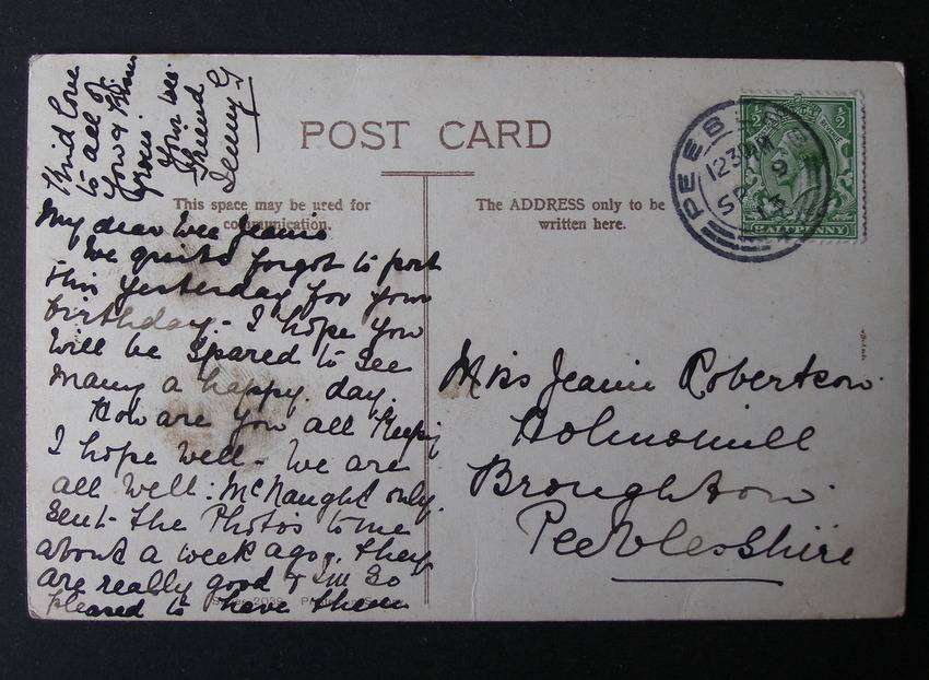Vintage POSTCARD - Birthday Wishes 1913