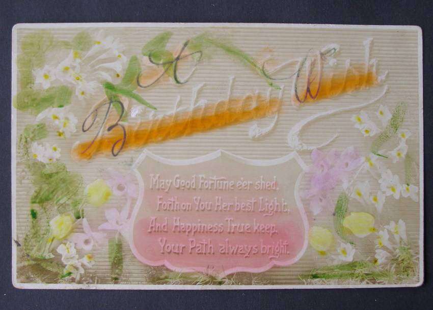 A & G Taylor's Reality Series POSTCARD - A Birthday  Wish 1912
