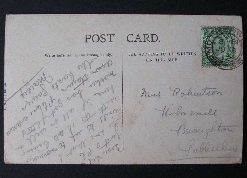 B. & R. Series POSTCARD - Mansion House, Rouken Glen, Glasgow 1912