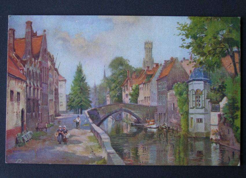 Belgian Artistic POSTCARD - Pont du Cheval, Bruges