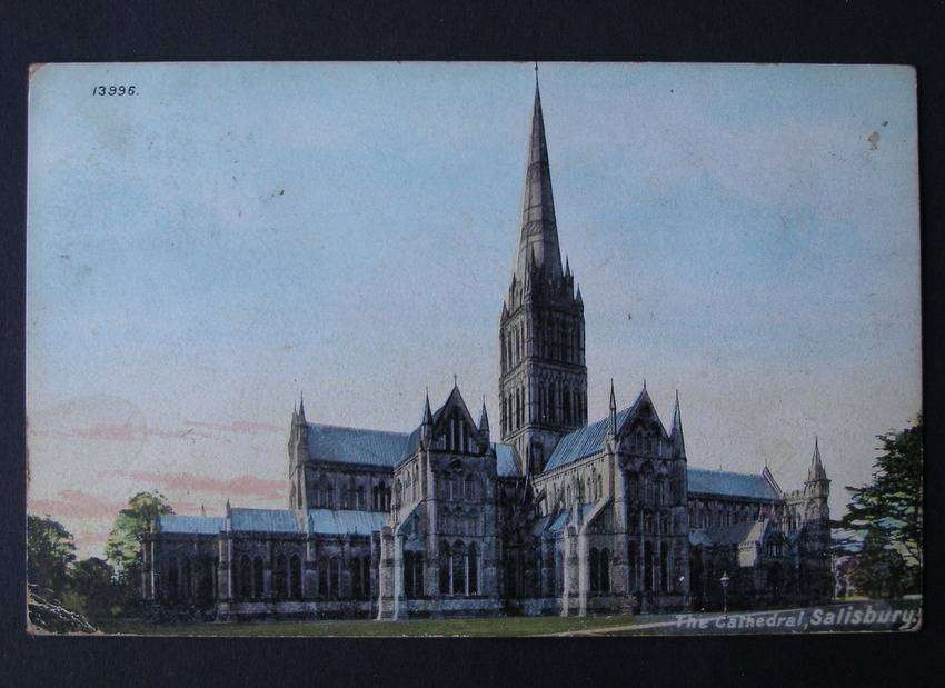 Wrench Series British POSTCARD - The Cathedral, Salisbury 1905