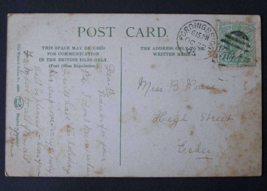 Wrench Series British POSTCARD - The Cathedral, Salisbury 1905