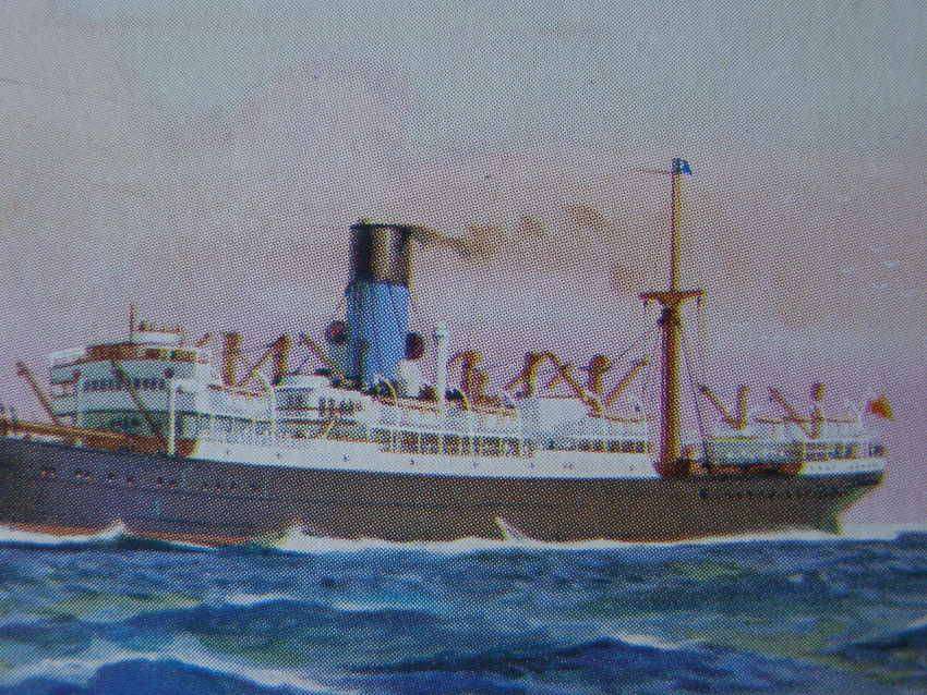 Blue Funnel Line postcard - M.V. Agamemnon //Maritime//Ships