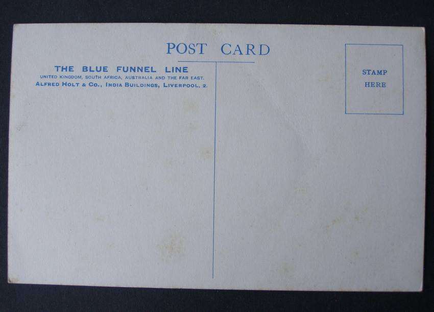 Blue Funnel Line postcard - M.V. Agamemnon //Maritime//Ships