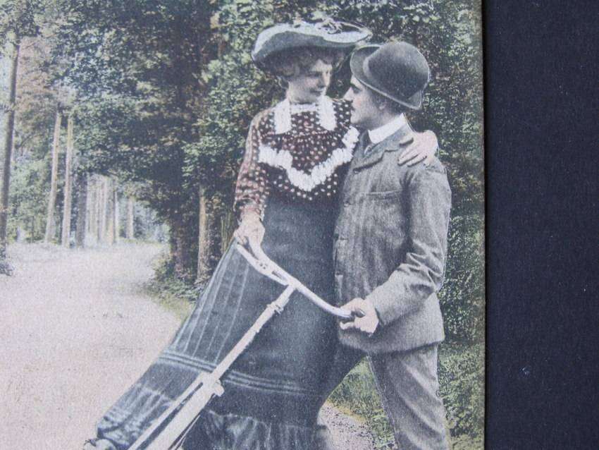 Antique British POSTCARD - A Fair Catch 1905