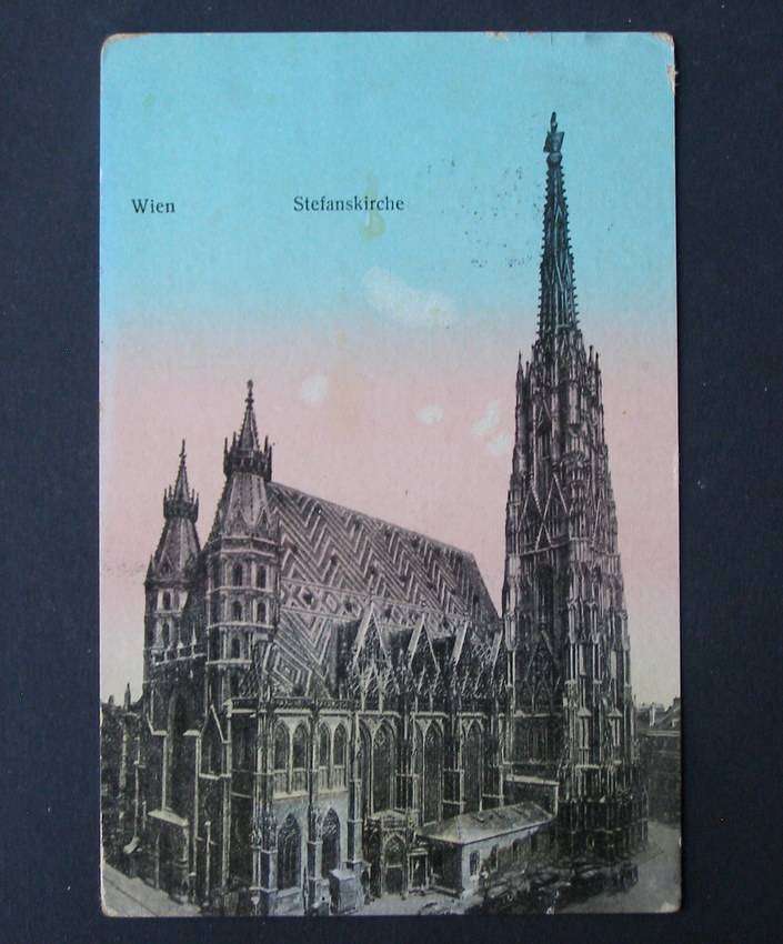 **SALE R10** Vintage Austrian POSTCARD - Stefanskirche, Vienna 1912