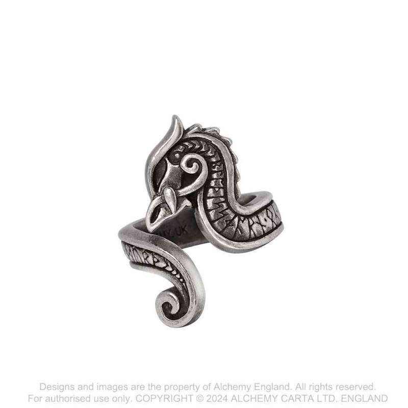 Alchemy Gothic AG-R252 Fanirok adjustable ring -- UK Size: Q/T | US Size: 8/-9