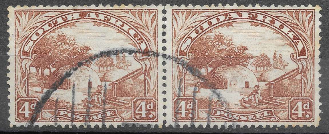 Union of South Africa - 4d Pictorial Pair - Inverted Watermark