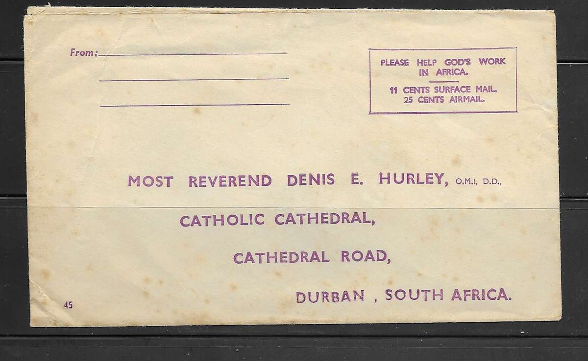 Catholic Cathedral Durban - Pre-Printed Envelope