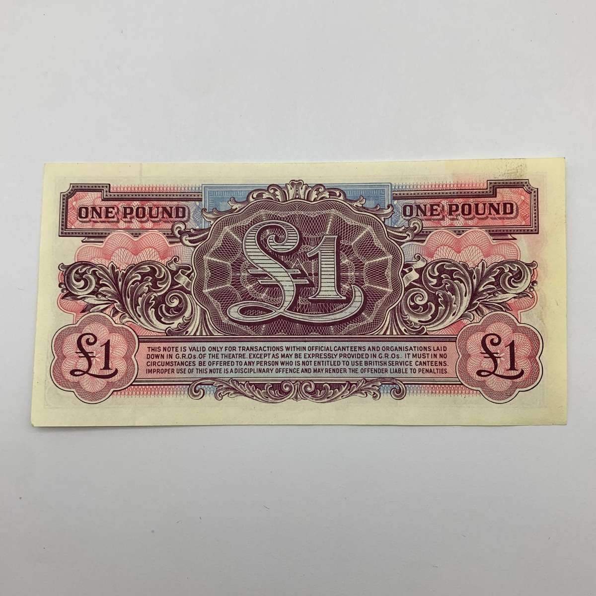 British Armed Forces  1940s (2nd Series) One Pound 'AA9' Bank Note (UNC)